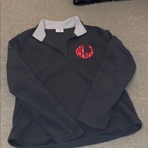 Danskin fleece pullover w/ initials “NLJ”